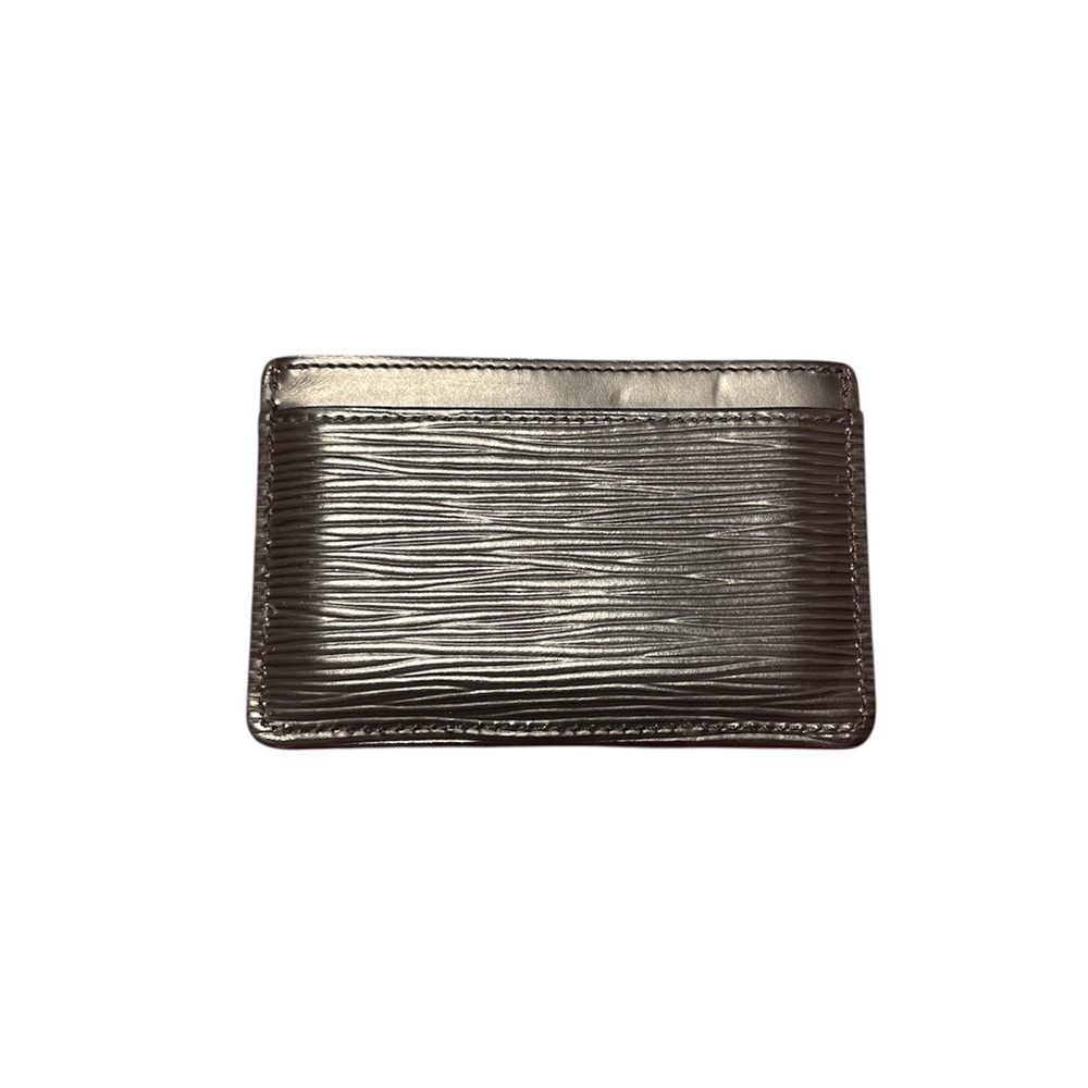 Louis Vuitton Textured Black Card Holder - Picture 2 of 2